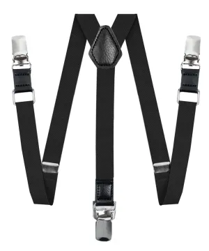 Vittorio Farina Boy's Clip End Suspender with Silver Hardware in Gift Box: 70% Polyester & 30%