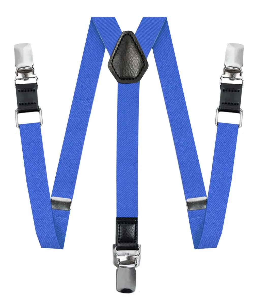 Vittorio Farina Boy's Clip End Suspender with Silver Hardware in Gift Box: 70% Polyester & 30%