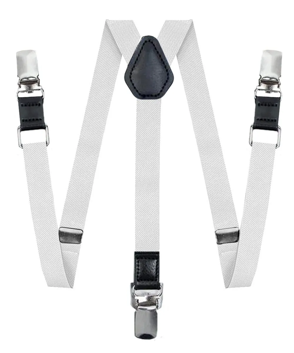 Vittorio Farina Boy's Clip End Suspender with Silver Hardware in Gift Box: 70% Polyester & 30%