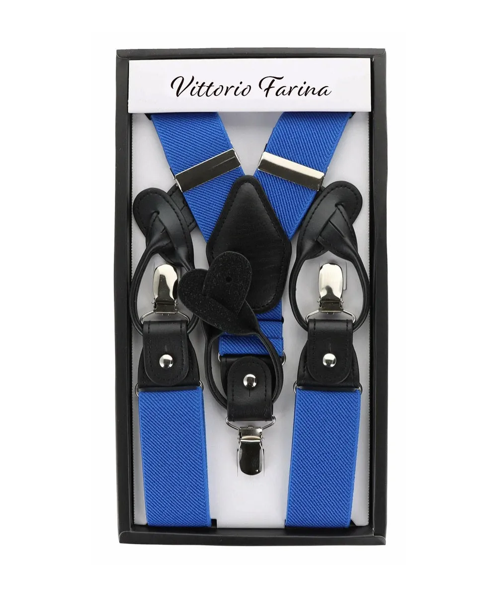 Vittorio Farina Men's Convertible Suspender in Gift Box: 70% Polyester & 30% Elastomer