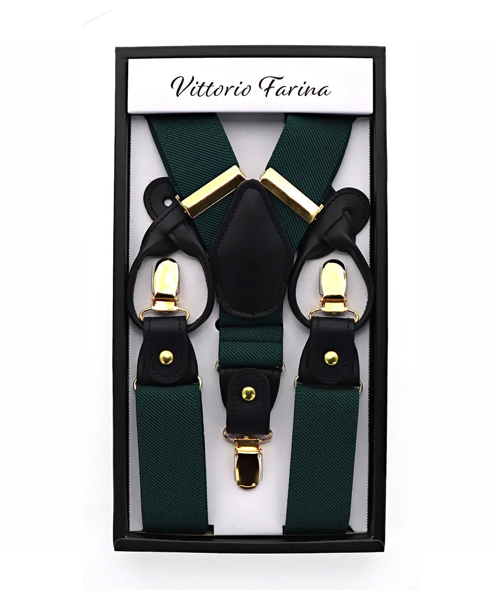 Vittorio Farina Men's Convertible Suspender in Gift Box: 70% Polyester & 30% Elastomer