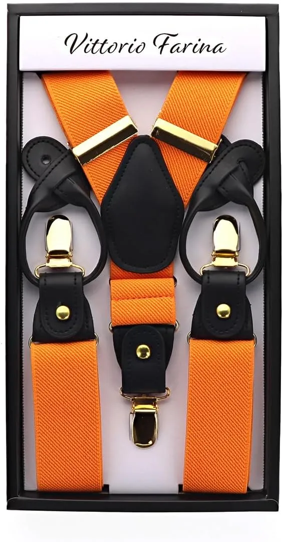 Vittorio Farina Men's Convertible Suspender in Gift Box: 70% Polyester & 30% Elastomer