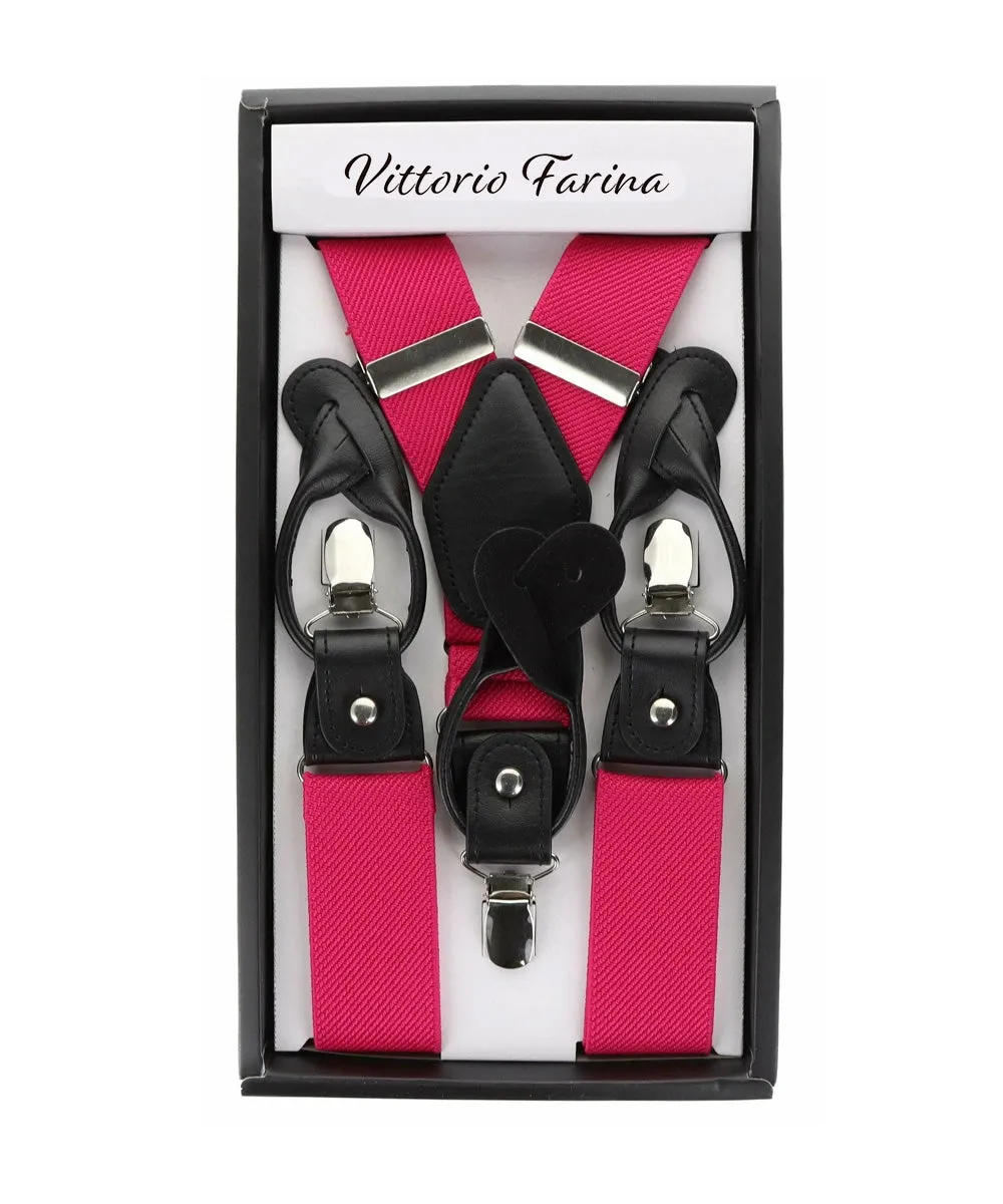 Vittorio Farina Men's Convertible Suspender in Gift Box: 70% Polyester & 30% Elastomer