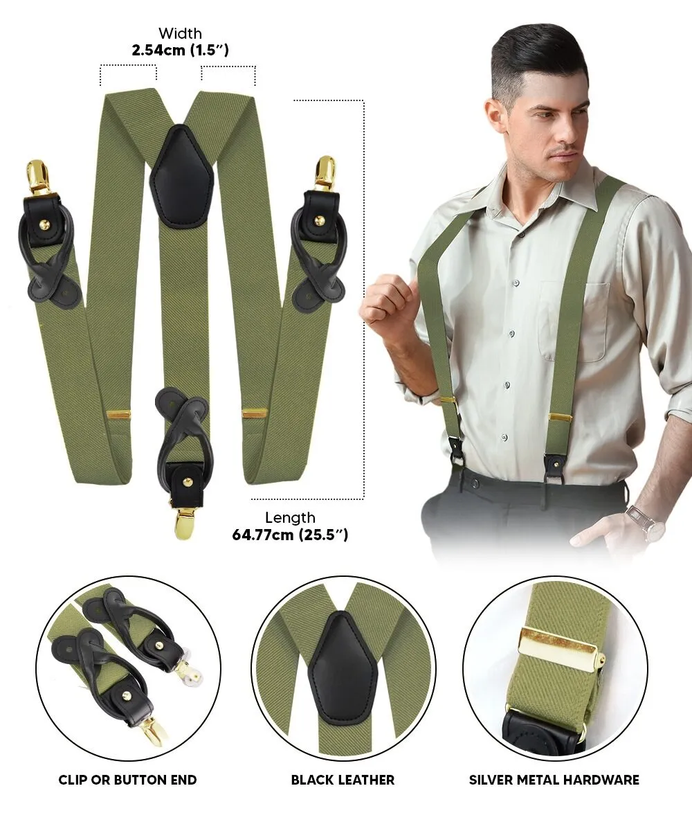 Vittorio Farina Men's Convertible Suspender in Gift Box: 70% Polyester & 30% Elastomer