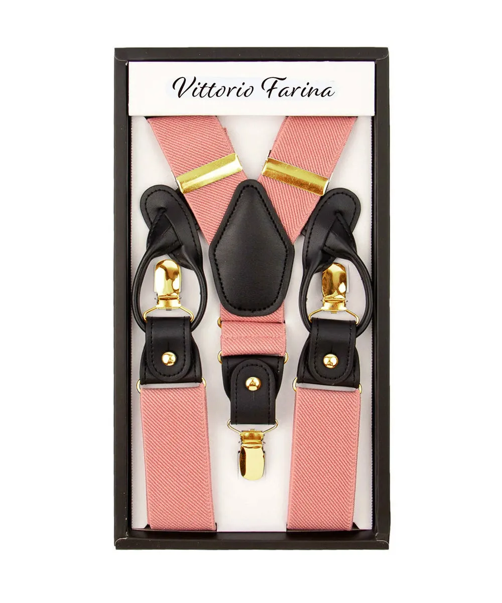 Vittorio Farina Men's Convertible Suspender in Gift Box: 70% Polyester & 30% Elastomer