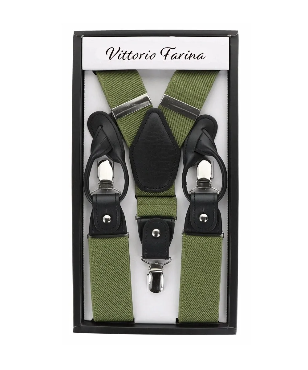 Vittorio Farina Men's Convertible Suspender in Gift Box: 70% Polyester & 30% Elastomer