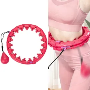 Weighted Fitness Hoop Abdomen Circle, Specification: 28 Knots (Pink)