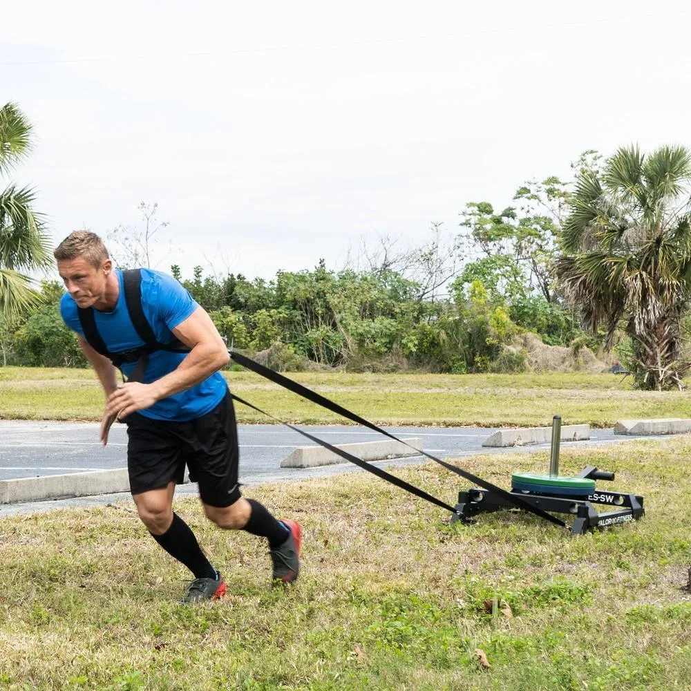 Wheelbarrow Sled Push Pull Drag w/ Shoulder Harness