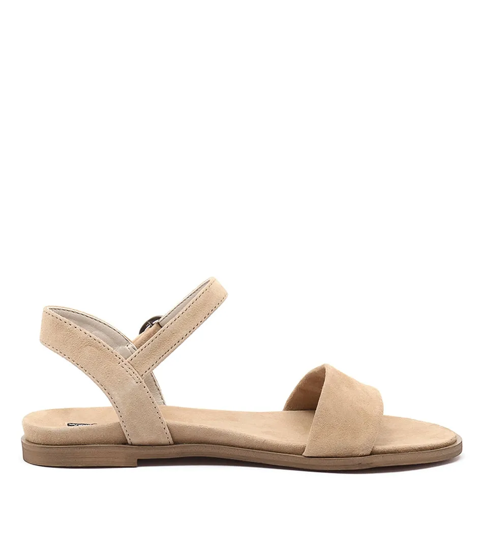 Windsor Smith WOMENS BAE CAMEL SUEDE LEATHER SANDALS