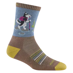 Women's Darn Tough Critter Club Micro Crew Lightweight Hiking Sock Color: Bark