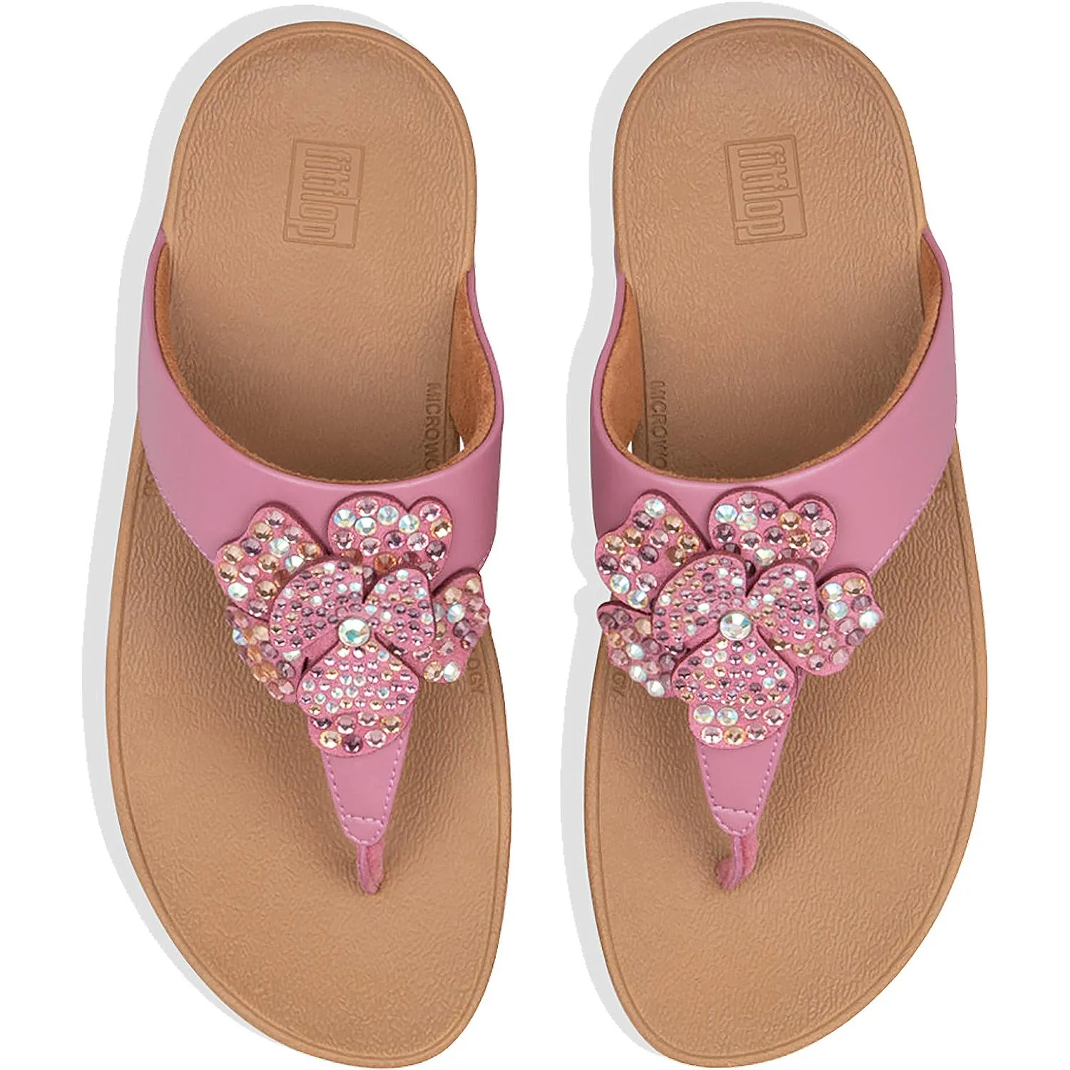 Women's Fit Flop Lottie Corsage Pink Microfibre