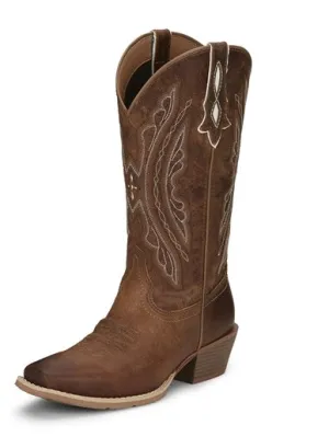 WOMEN'S JUSTIN REIN WAXY TAN BOOTS L2962