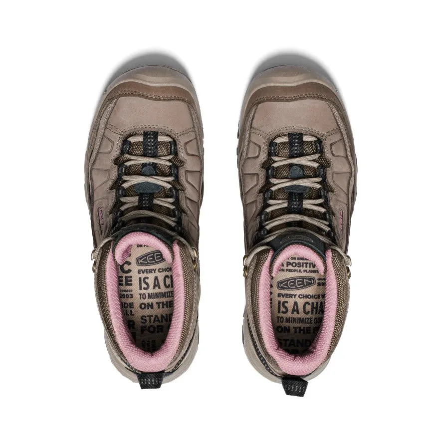 Women's Keen Targhee IV Waterproof Hiking Boot Color: Brindle/Nostalgia Rose (WIDE WIDTH)